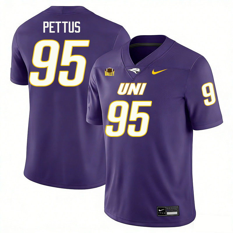 Northern Iowa Panthers #95 Jaylen Pettus College Football Jerseys,Uniforms-Purple